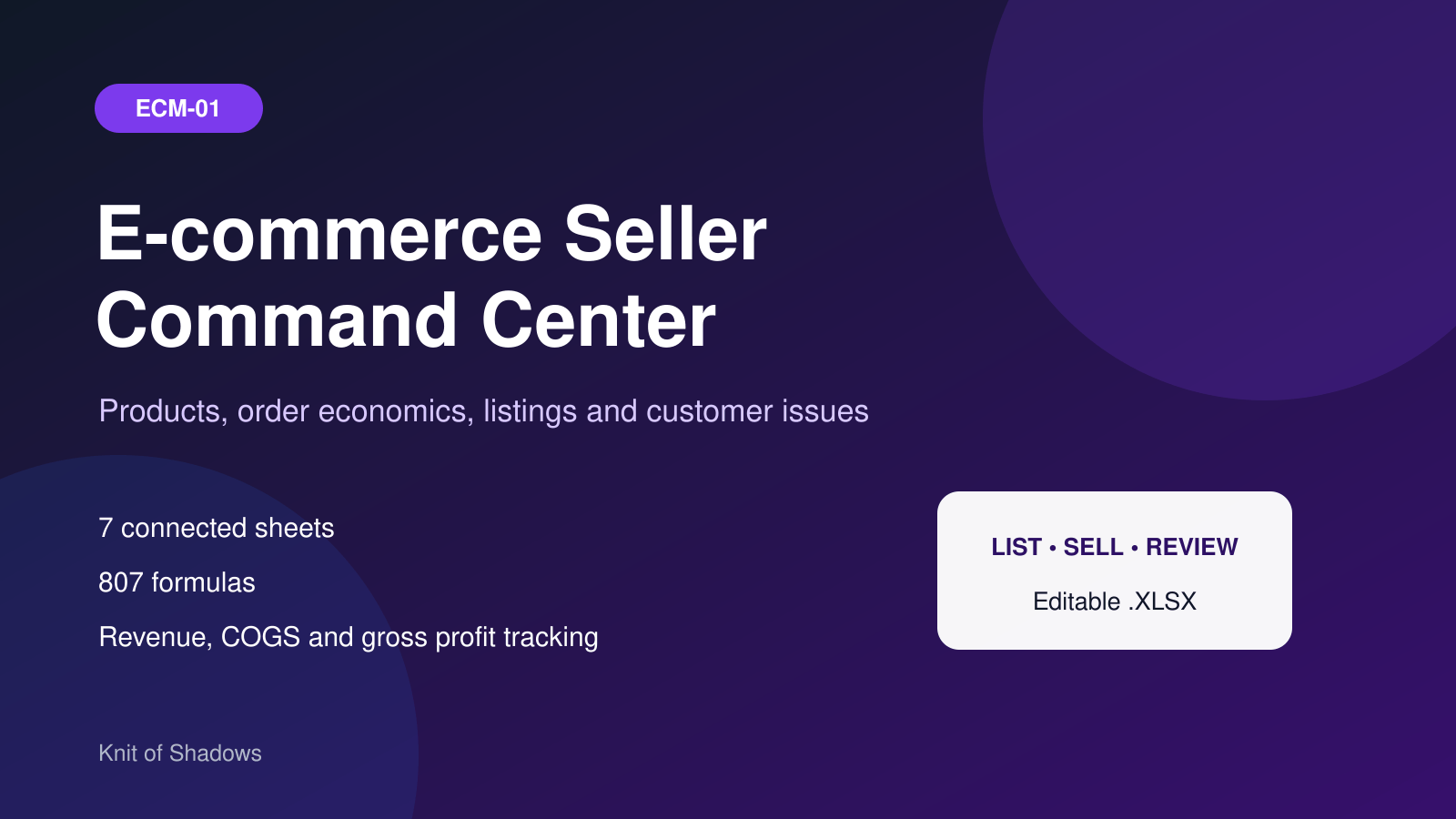 E-commerce Seller Command Center product cover